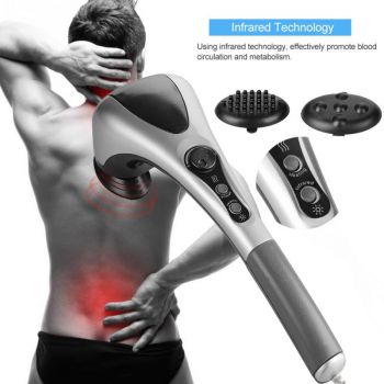 Body Massager Double Head Therapy Massager With Infrared Light Heat Function